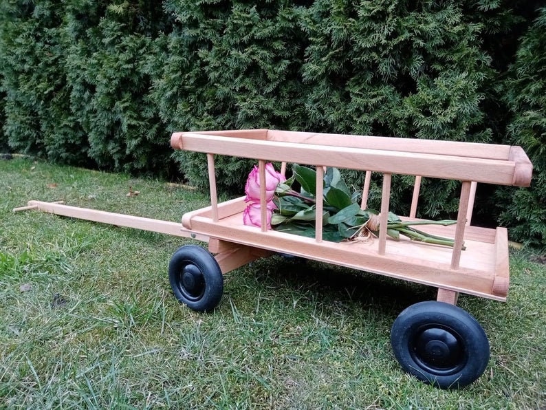 Carro de boda personalizado para bebé, carro de niña de las flores, carro  de caminante de madera, carro de madera para niños pequeños, regalos de  boda, decoraciones de boda -  España