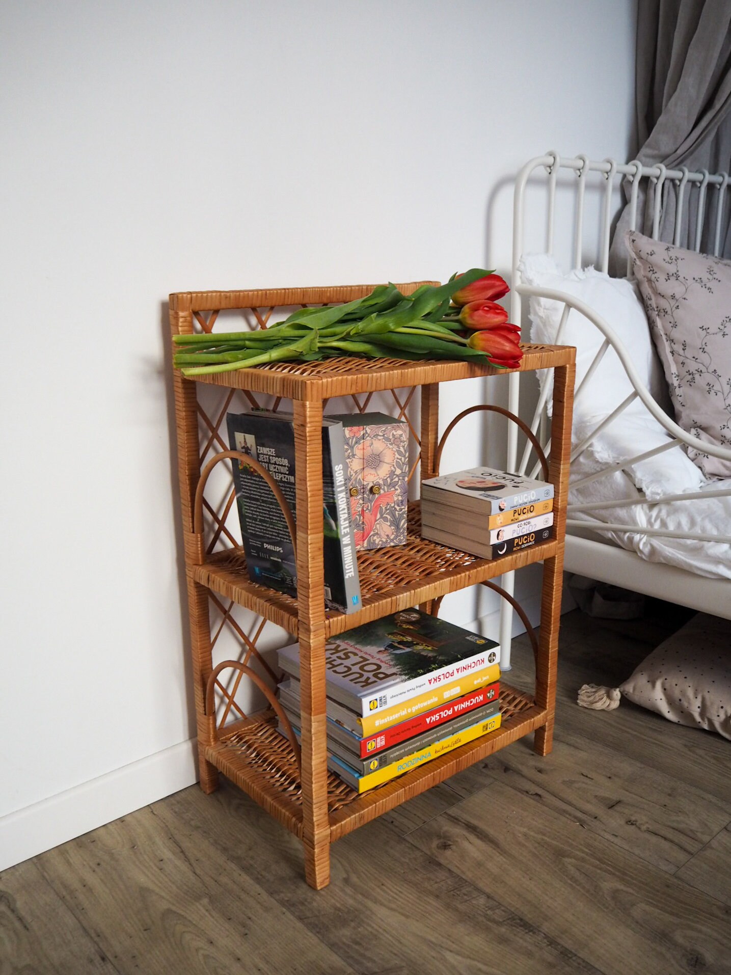 Wicker Bookshelf Wicker Shelf Rattan Shelf Window Plant Etsy