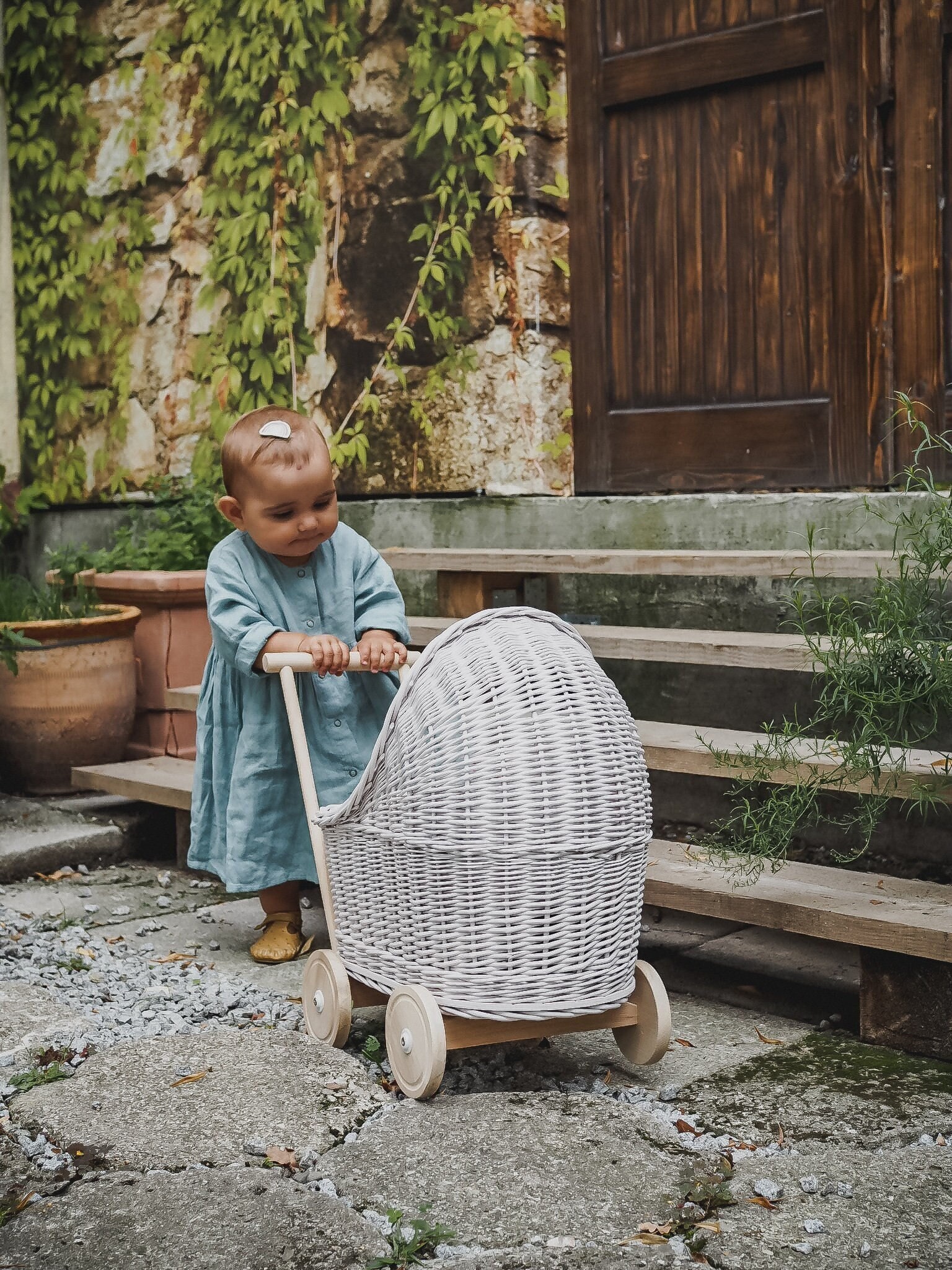 Ancien Landau de Poupée · AUX PETITES ENVIES