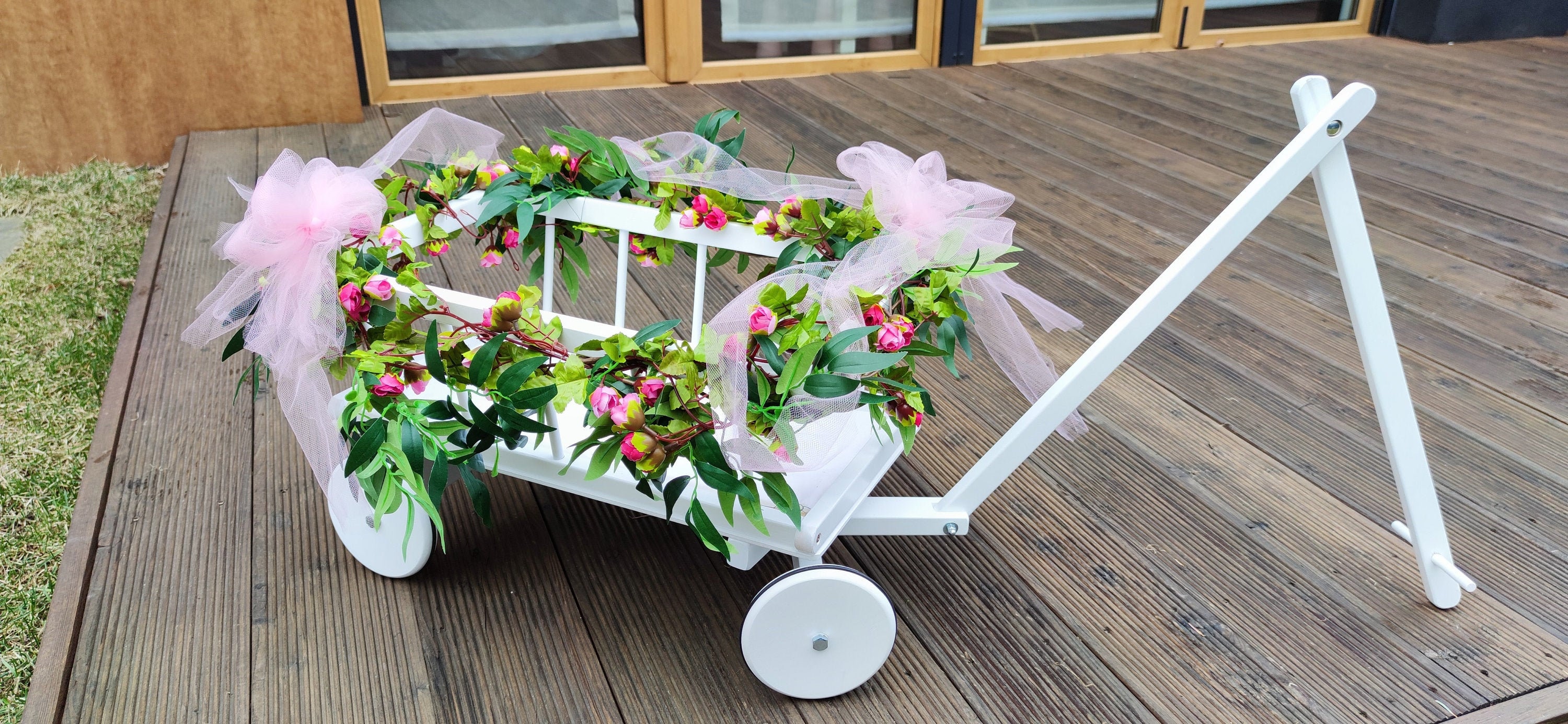 Carro de boda personalizado para bebé, carro de niña de las flores, carro  de caminante de madera, carro de madera para niños pequeños, regalos de  boda, decoraciones de boda -  España