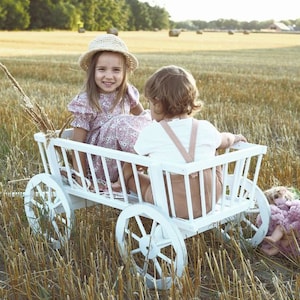 Gepersonaliseerde bruiloft wagen voor baby, wagen bloemenmeisje, houten wagen wagen, houten wagen voor peuters, huwelijksgeschenken, bruiloft decoraties