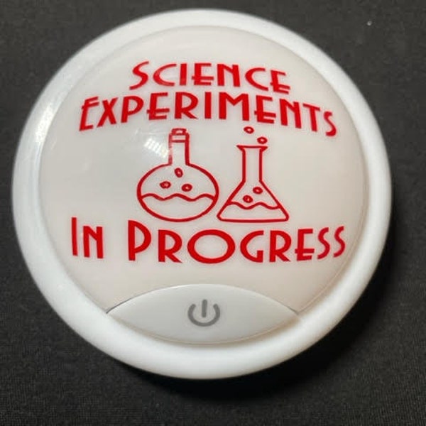 Science Experiment In Progress Tap Light