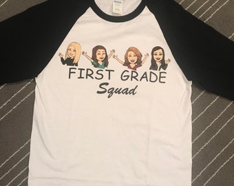 Bitmoji Team Grade Squad Shirt Baseball Tee