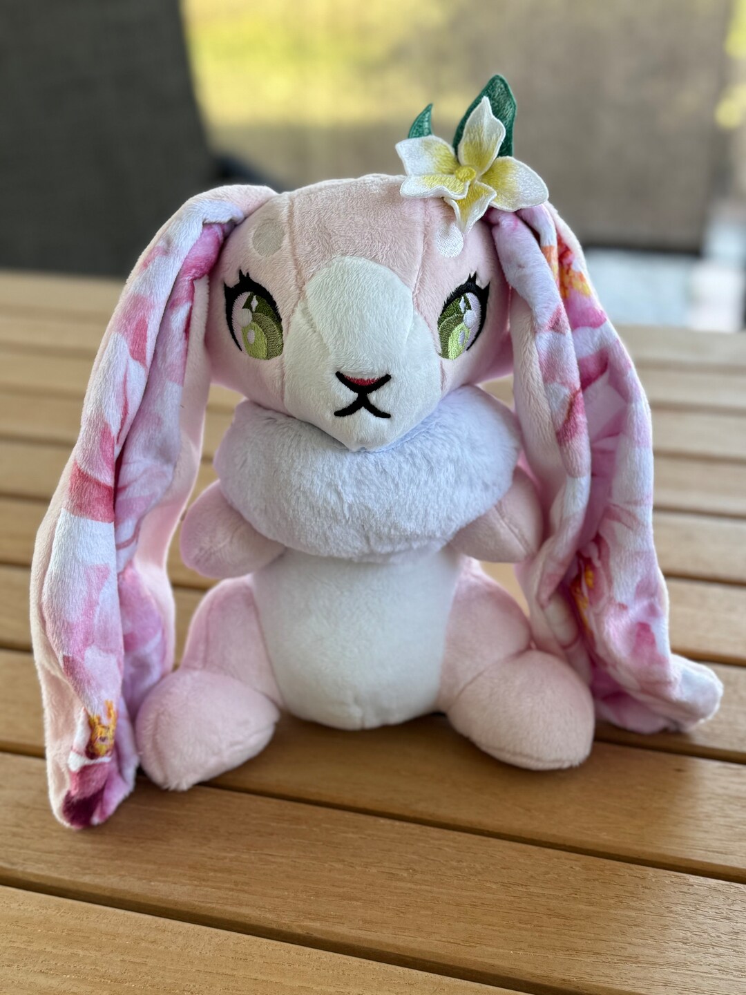 Elizabeth Rabbit Pink Pink Floral Bunny Rabbit - Etsy
