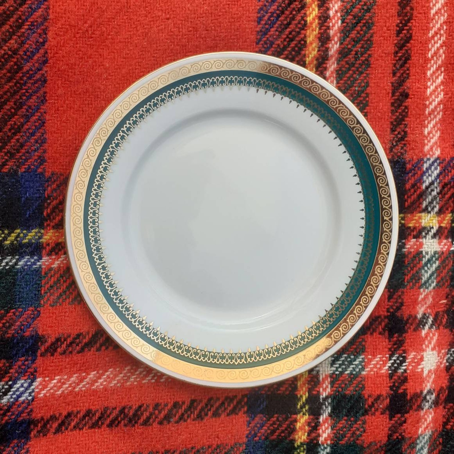 Vintage and Antique Plate Gold Trim Etsy