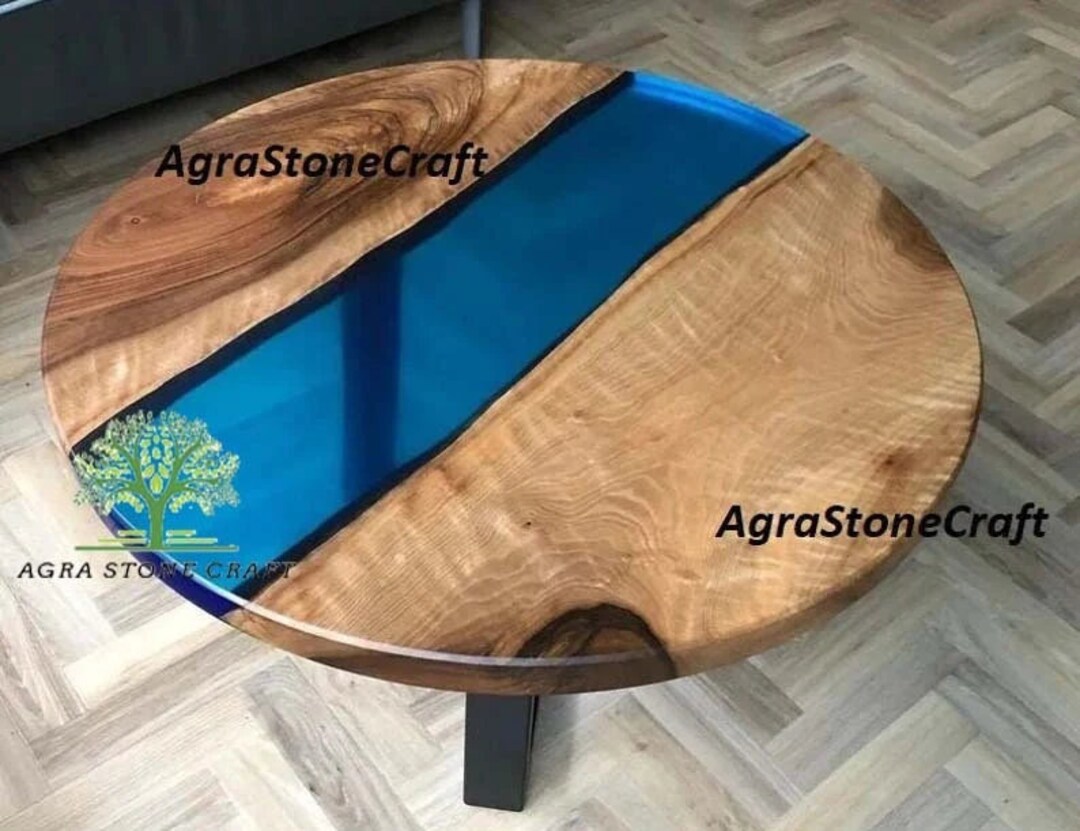 Wooden Epoxy Round Table Top Epoxy Round Dining Table Round Etsy