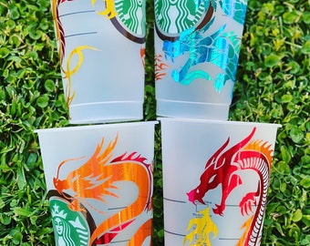 Dragon Starbucks Cup (Holographic vinyl)
