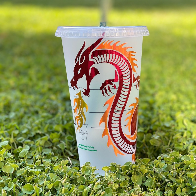Holographic vinyl Dragon Starbucks Cup