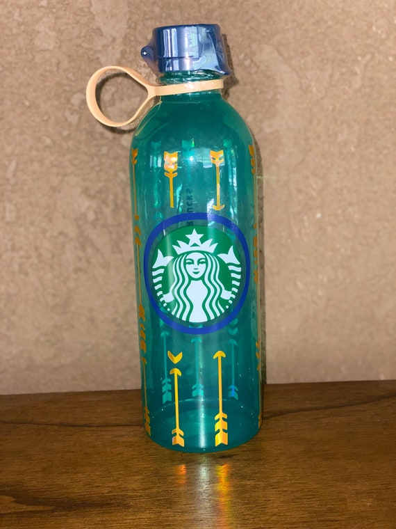 Starbucks Plastic Water Bottle | Sunflower Holographic Water Bottle | 24  oz. Refillable