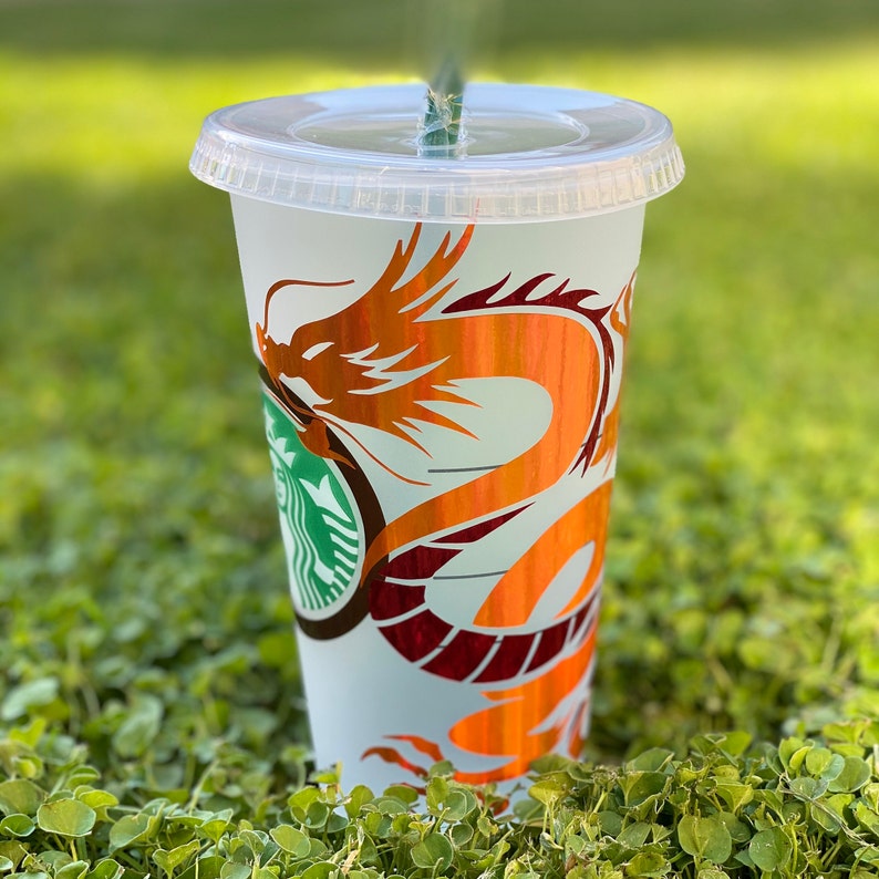 Holographic vinyl Dragon Starbucks Cup