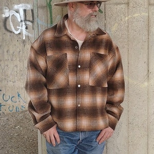 Chemise / veste de bûcheron en XL de Jack & Jones en style à carreaux, veste western en tissu lourd, chemise western