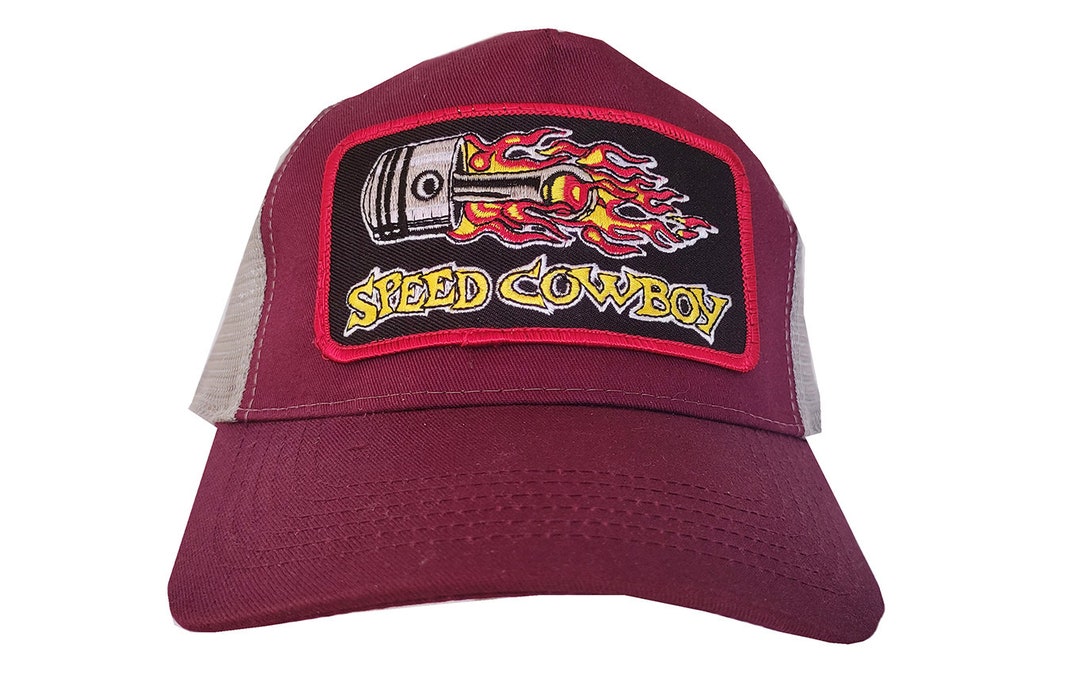 Piston Trucker Cap Twotone Cap With Embroidered Patch on the Etsy