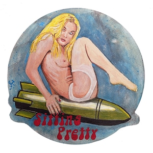 Patch Pin Up Noseart peint à la main en cuir