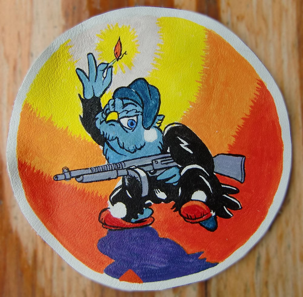 US Patch 420th Night Fighter Squadron Hand-painted Leather for Flight ...