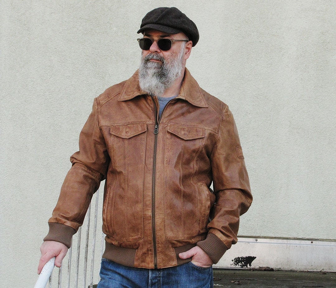 wrangler leather jacket