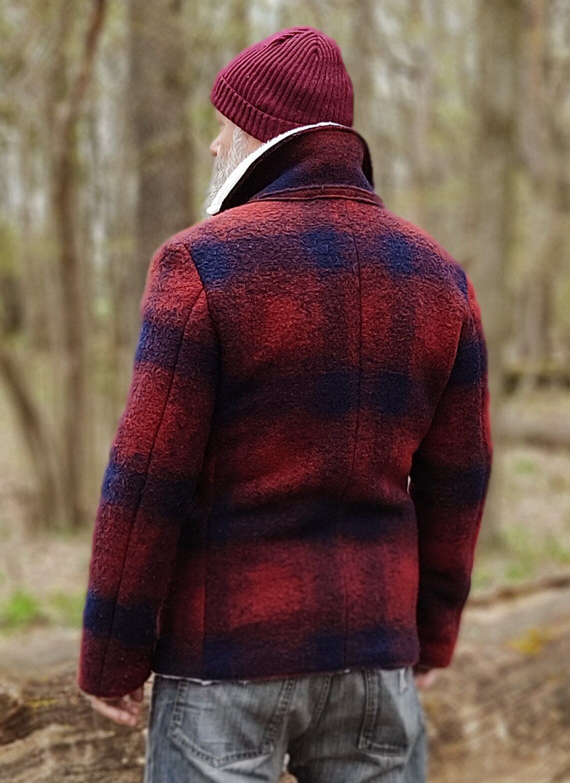 orange lumberjack jacket