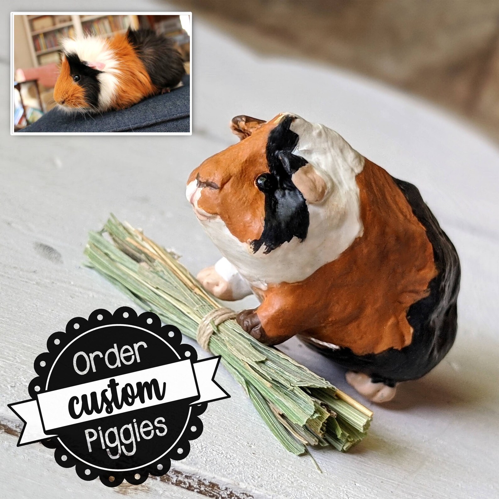 Custom Order Your Own Guinea Pig Figurine Small Polymer Clay Etsy