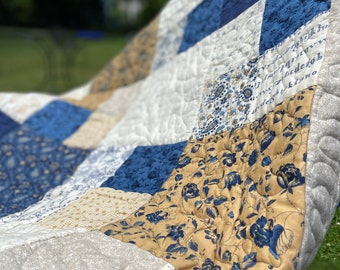 Custom Patchwork Quilt | Handmade-to-order | Customized Color Palette | Personalization Available | Sizes From Baby/Crib to King