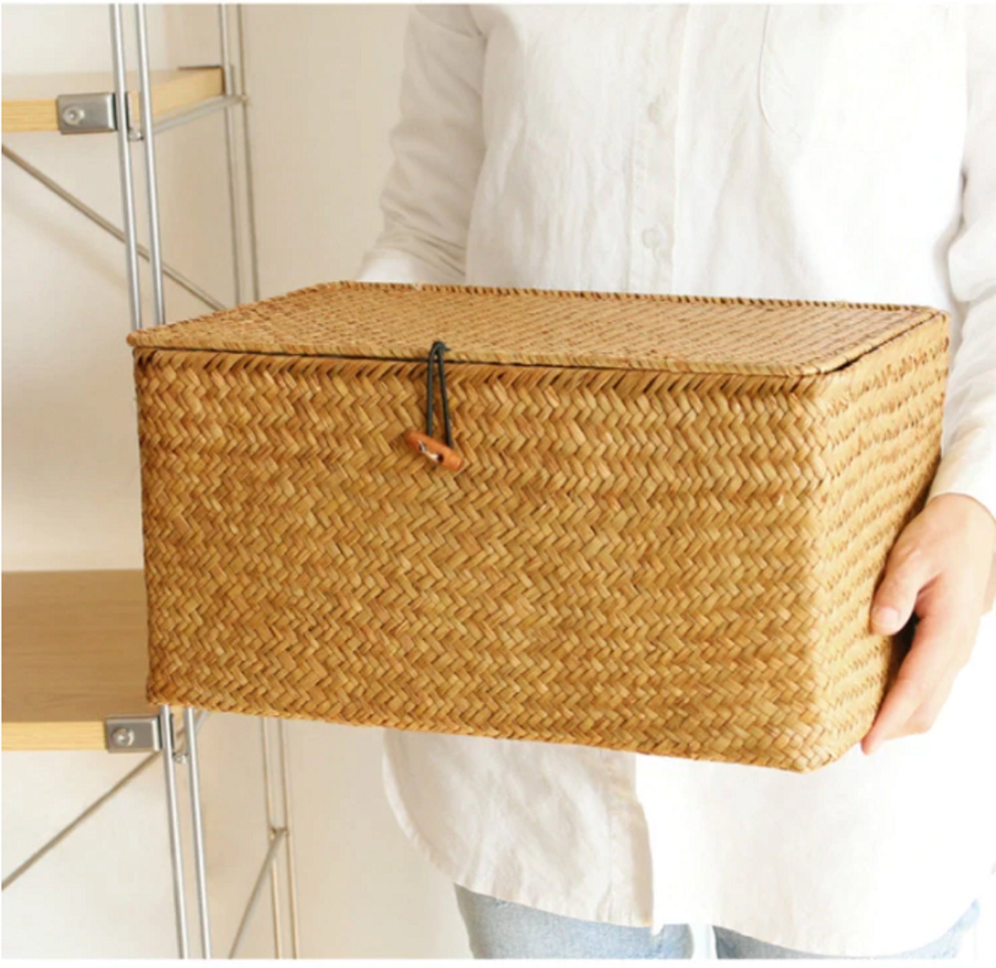 Korb Rattan Home Decor Aufbewahrung Box Lagerung Finishing | Etsy