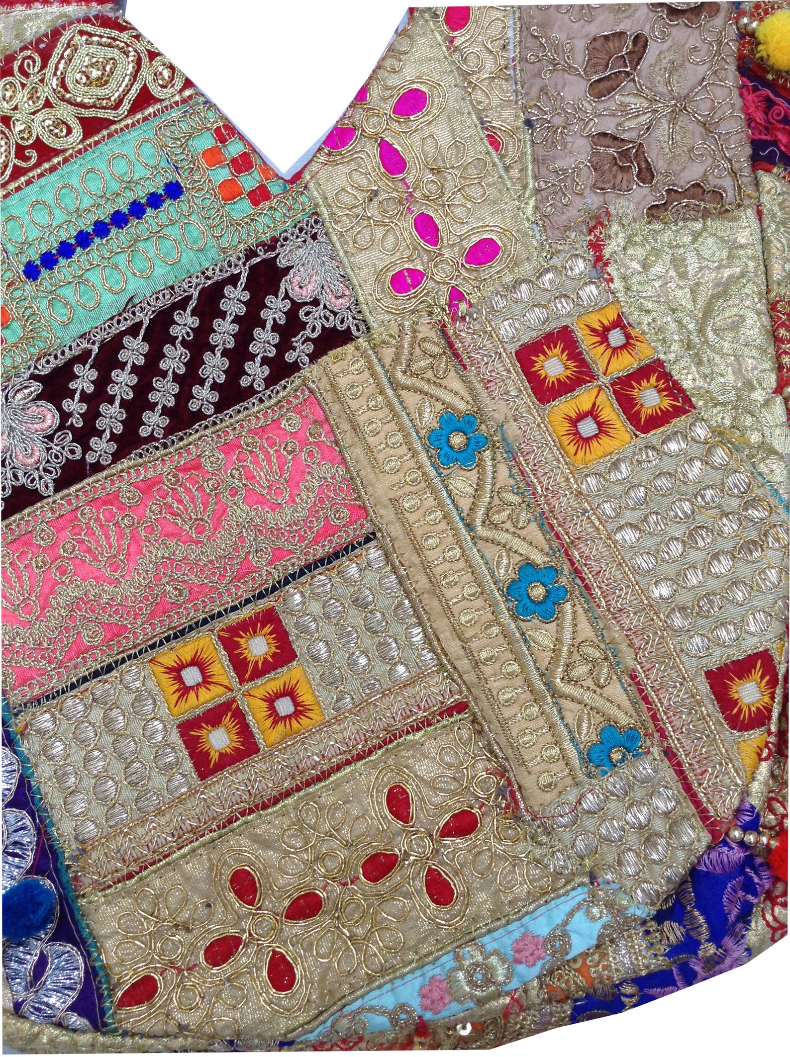 Indian Sari Fabric bags patchwork tote quilted tote patchwork Etsy