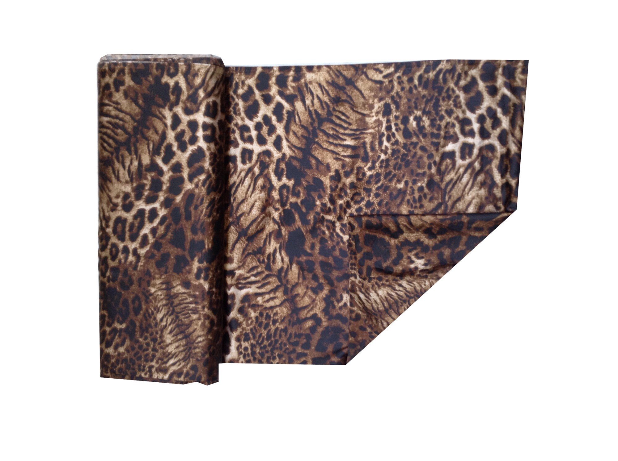 Leopard Printed Fabric Silk Satin Fabric by the Yard Silk Etsy UK