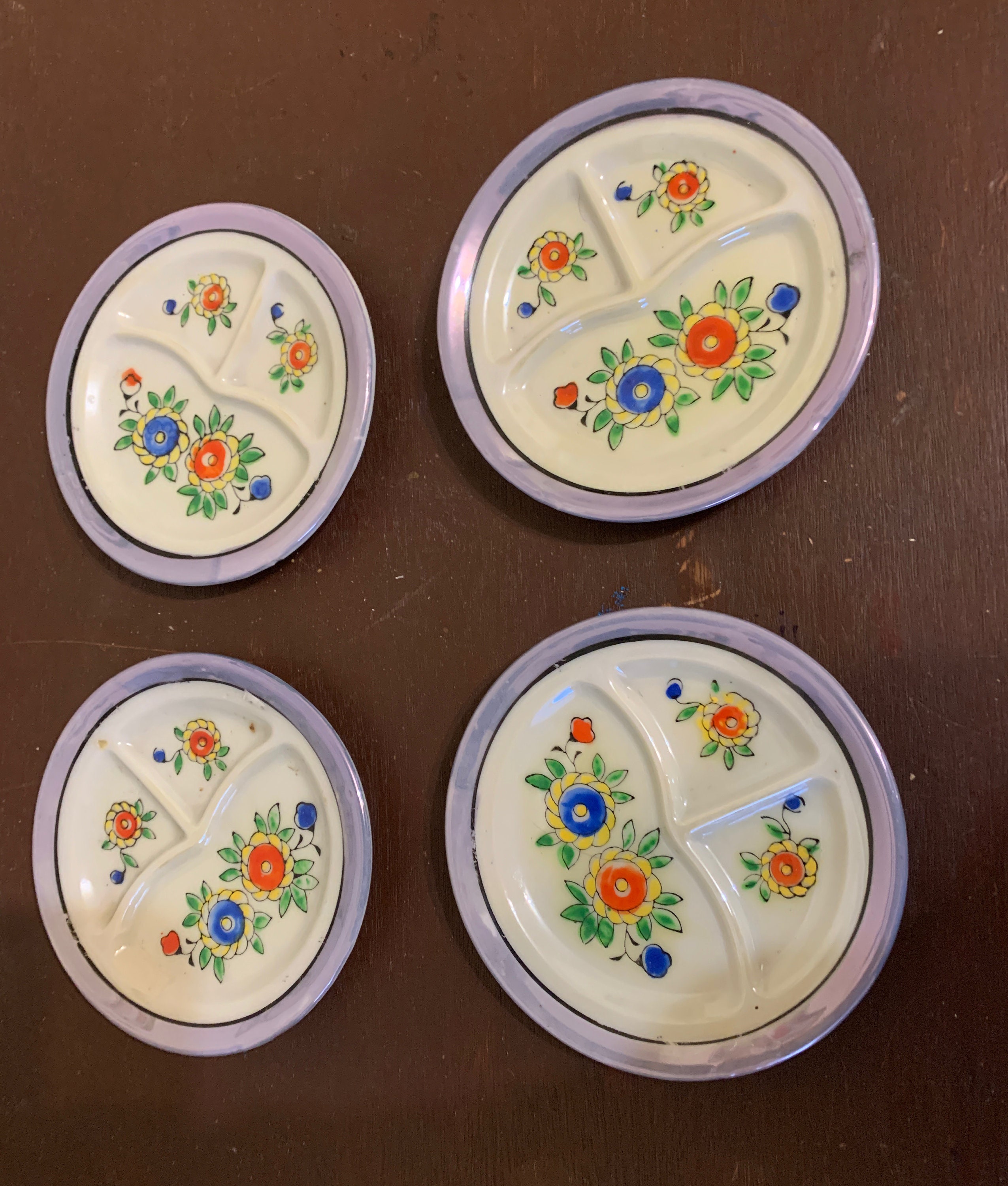 Four Child's Dollhouse dishes Made in Japan Lusterware Etsy