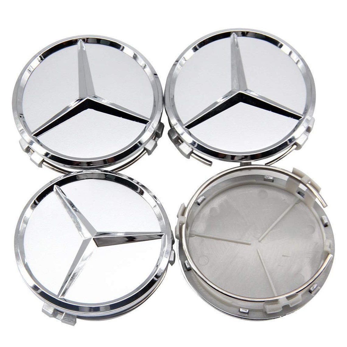 MercedesBenz AMG Hub Cap Wheel Hub Cover Silver Rims 4pcs Etsy