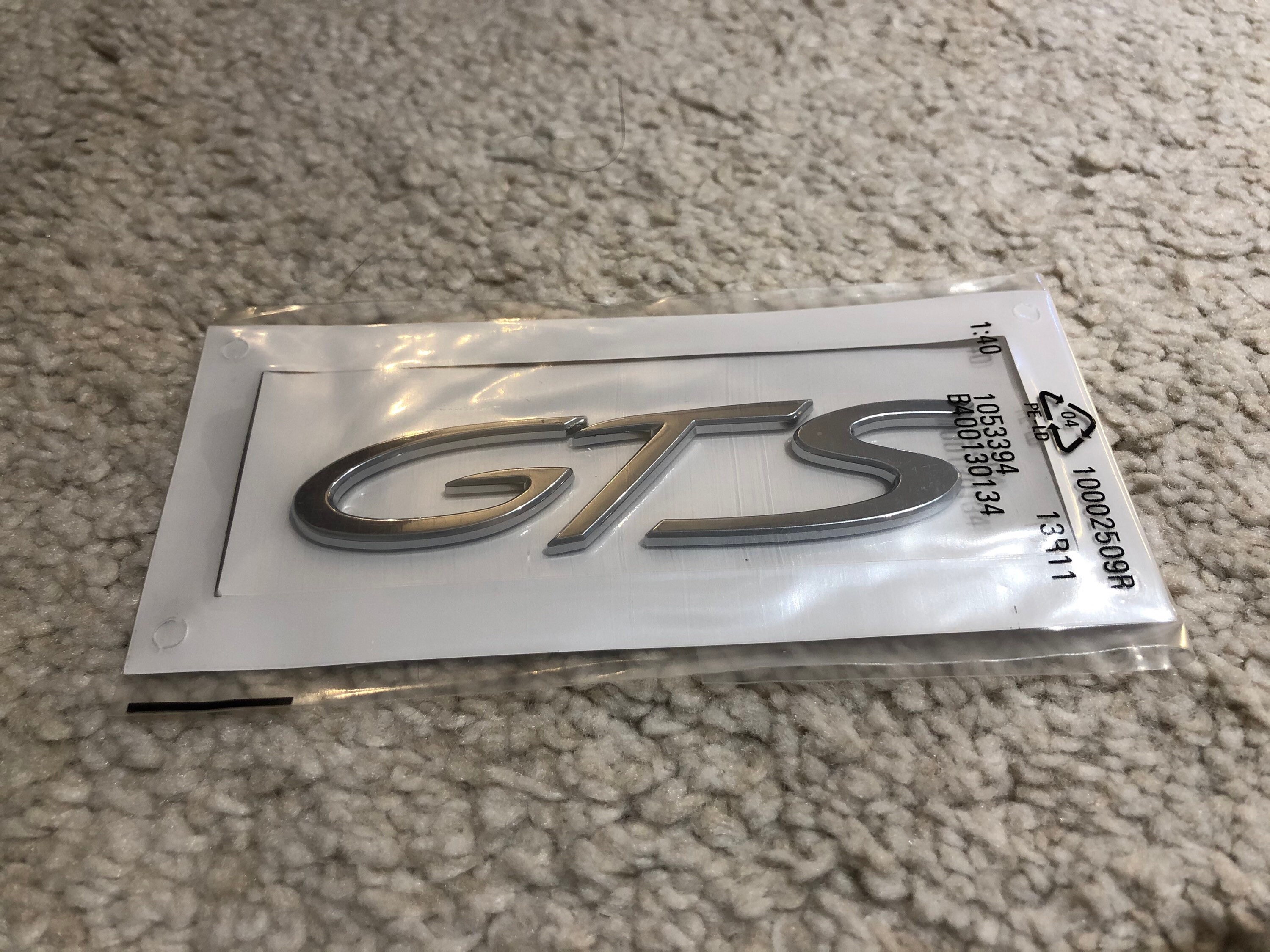 Replacement For Porsche GTS Emblem Silver Letters script for Etsy