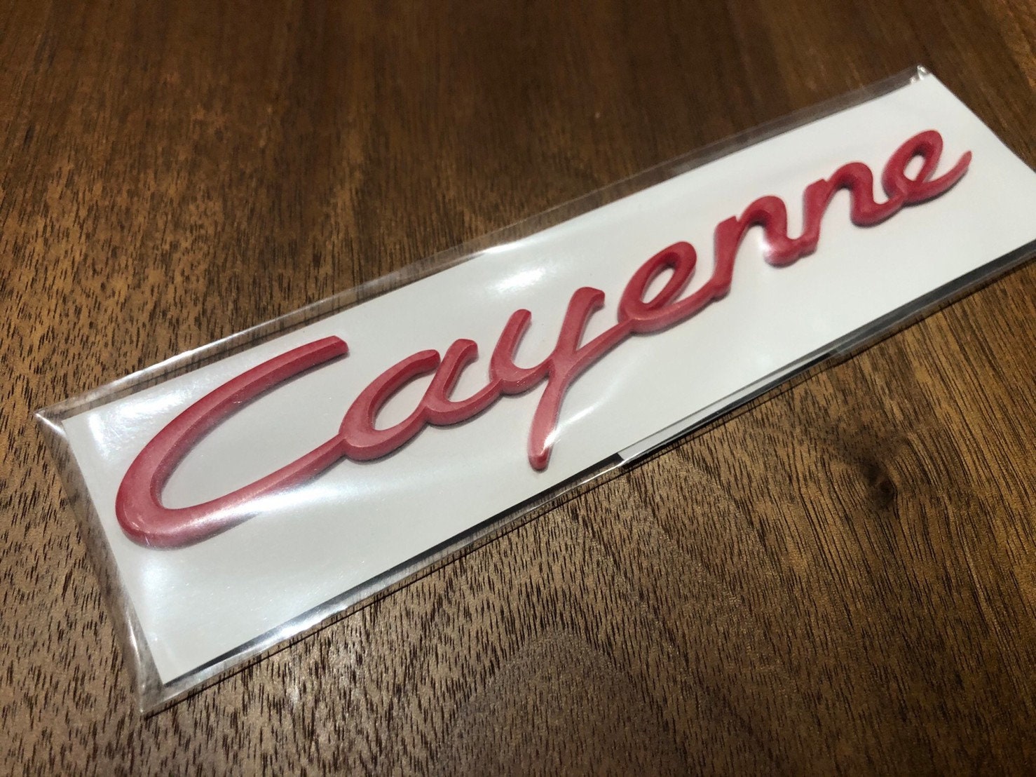 Replacement For Porsche Cayenne Emblem Red Letters script Etsy