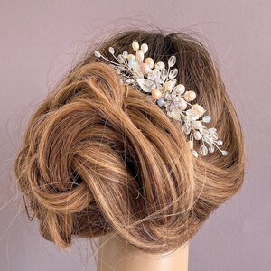 Pettine per capelli da sposa Pettine per capelli perla Pettine per capelli da sposa Copricapo da sposa Accessori per capelli da sposa Copricapo da sposa Perla