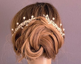 Bridal hair accessories Bridal hair vine Wedding hair vine Pearl hair vine Bridal hair pieces Bridal headpiece Boho hair vine Silver