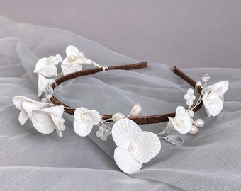 Wedding head piece wedding vine Bridal tiara Wedding crown Floral head band Flower tiara  Flower bridal crown bridal diadem floral diadem