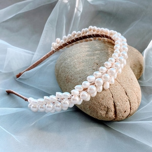 Pearl tiara Bridal tiara Wedding hair peace Headpiece for bride pearls