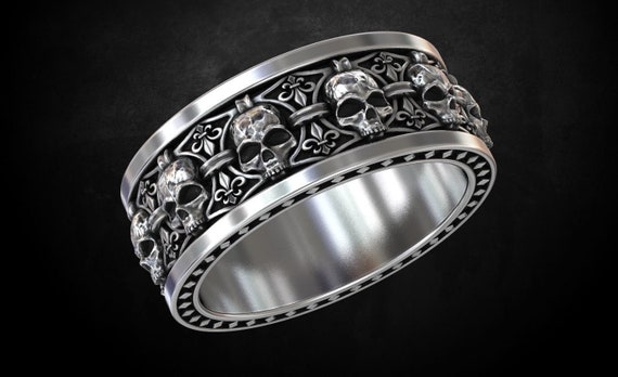 Mens gothic wedding bands sale