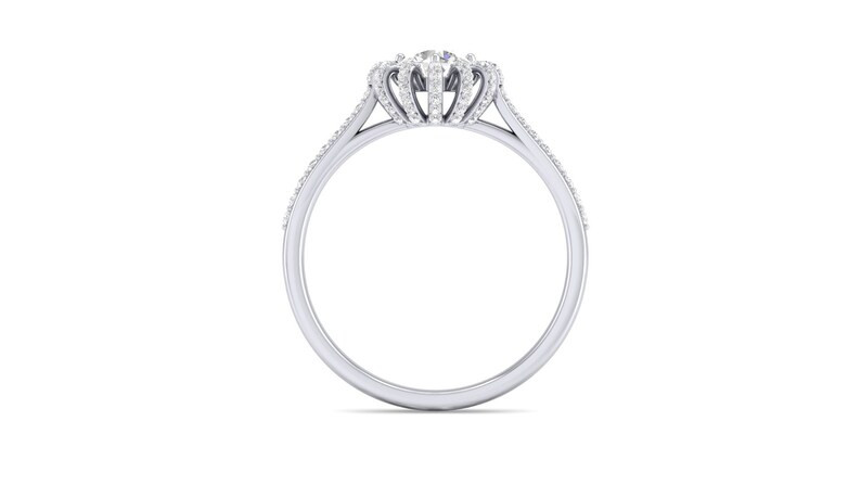 wedding ring bridal ring silver ring 925 Silver flower cz solitaire ring engagement ring promise ring gift gold ring statement ring