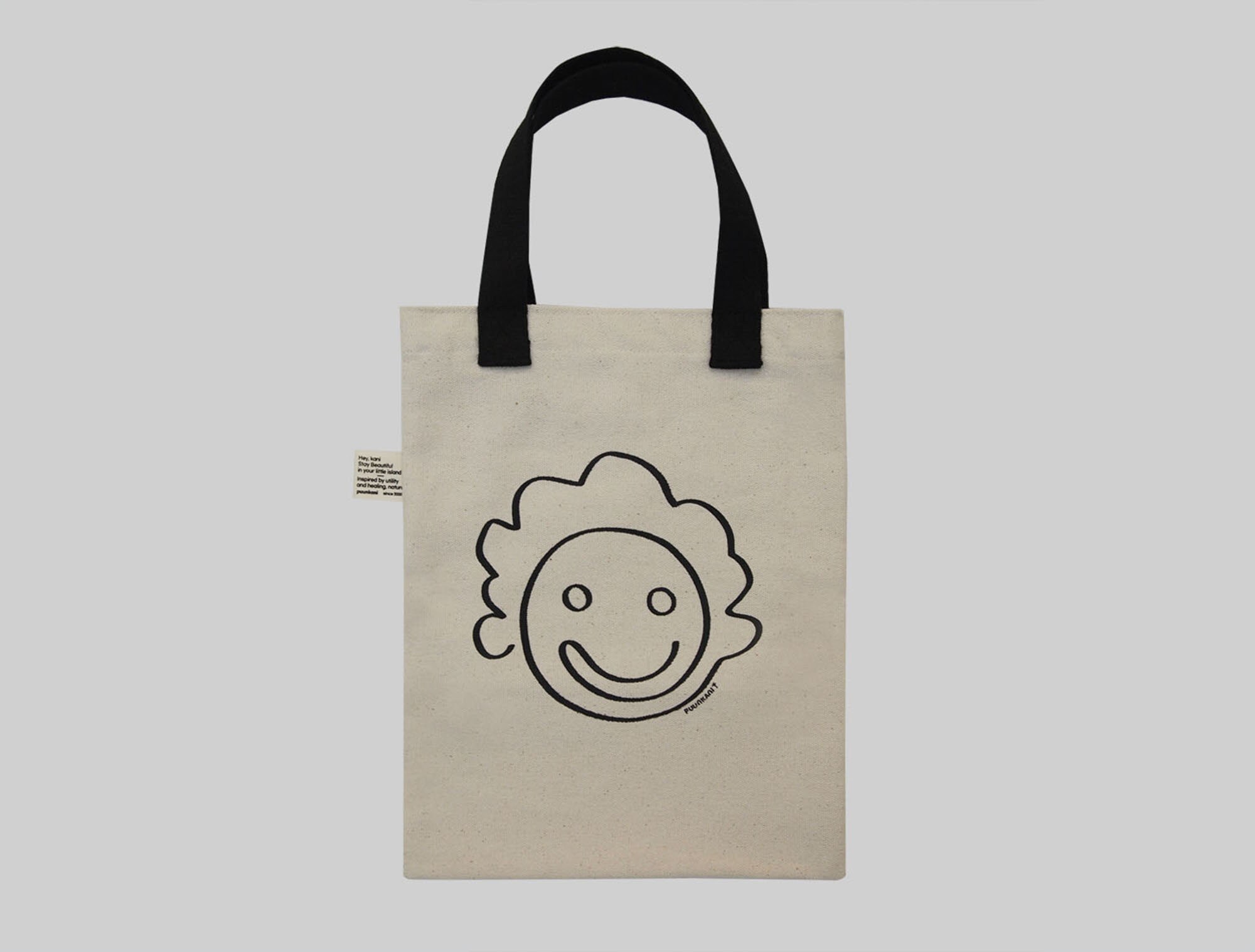 Smile Illustration Canvas Bag 100% Cotton Daily Eco Bag L Tote - Etsy