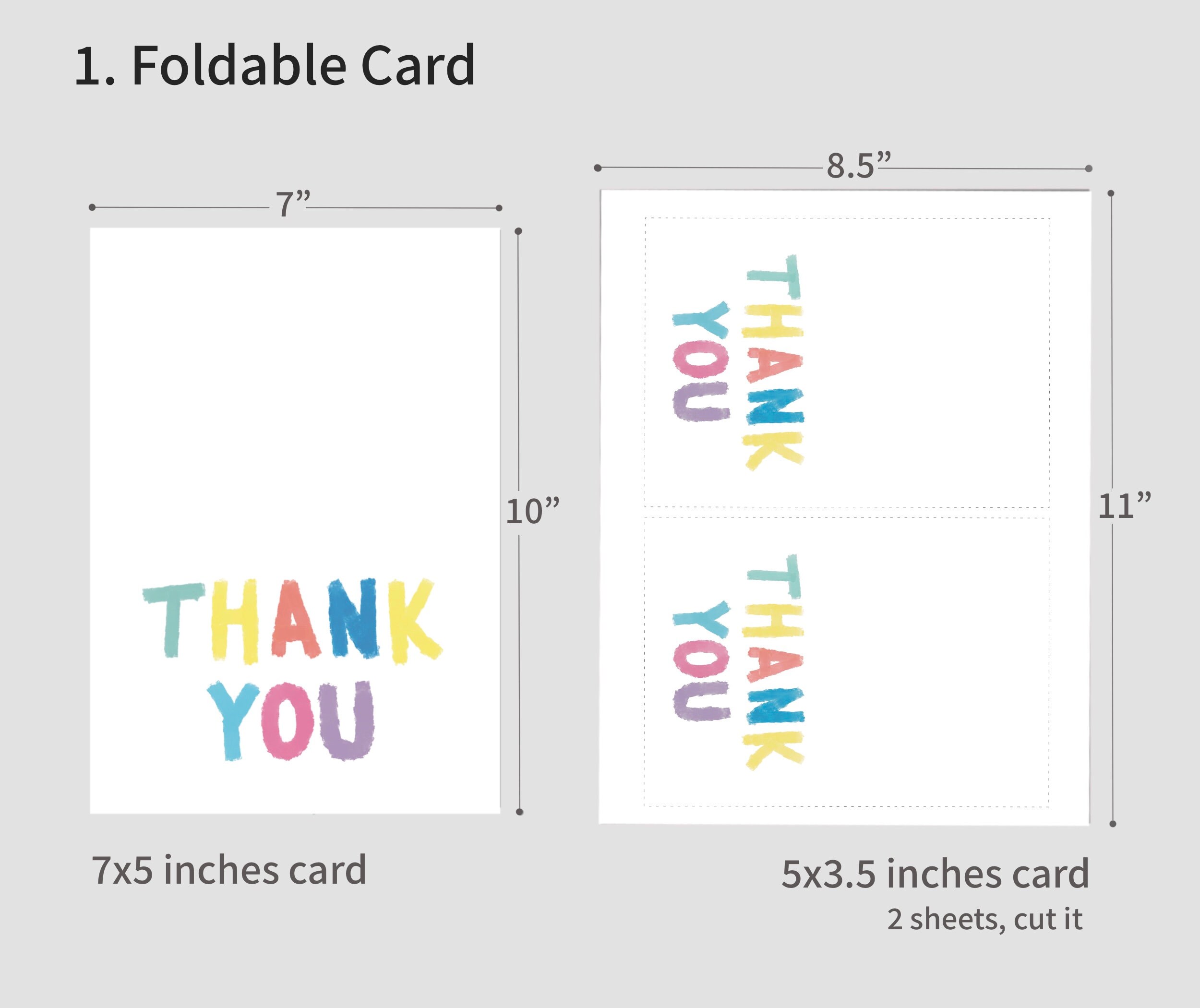 Thank You Digital Printable Cardletter Paper Poster - Etsy