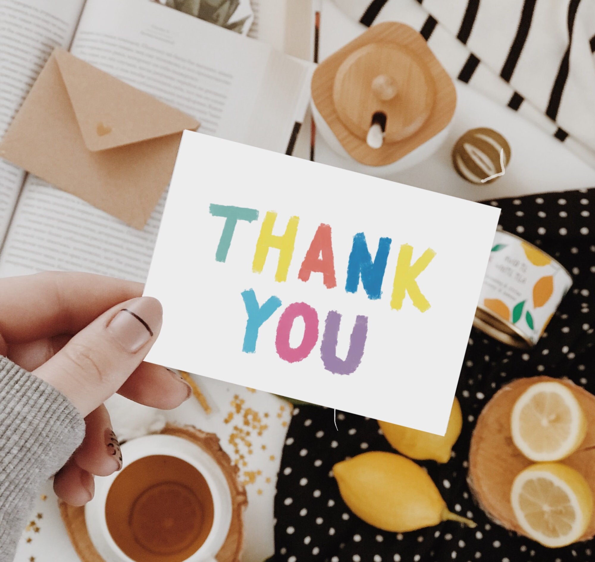 Thank You Digital Printable Cardletter Paper Poster - Etsy