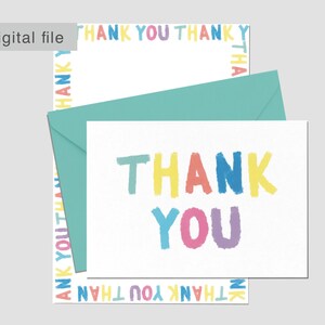 Cartão digital para impressão de agradecimento, papel de carta, pôster, cartões de felicitações de aniversário DOWNLOAD DIGITAL