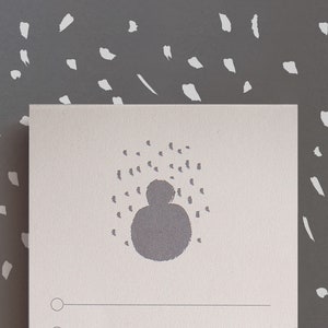 Bonhomme de neige illustration Note Pad 2SET l notes de mémo, cartes de notes mignonnes / liste de tâches à faire liste de contrôle planificateur papeterie l cadeau de Noël d'hiver