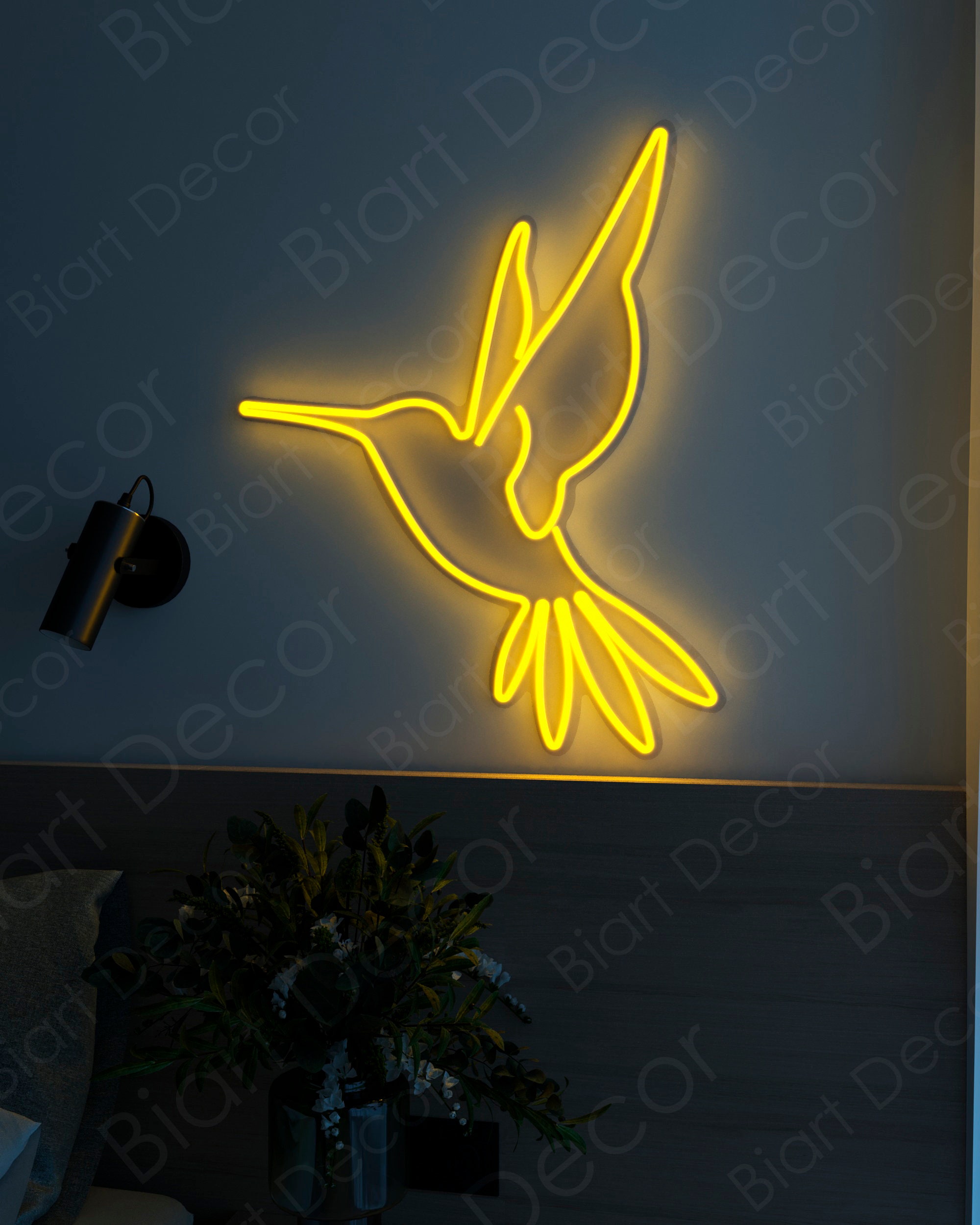 Neon Sign Hummingbird, Led Neon Sign Colibri, Custom Neon Sign - Etsy