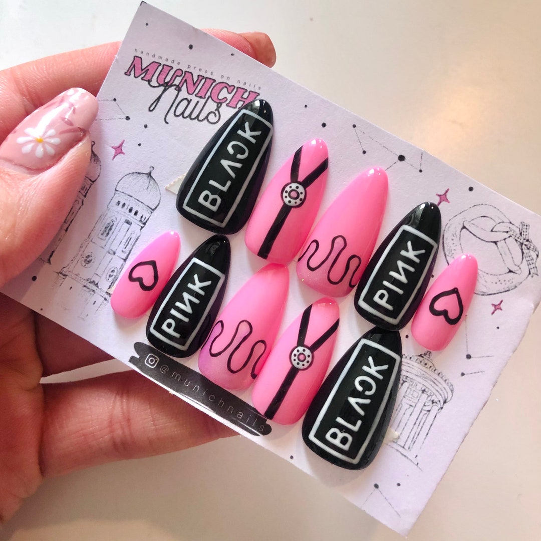 BLACKPINK Kpop 10 Press on Nails Artificial Fingernails Etsy