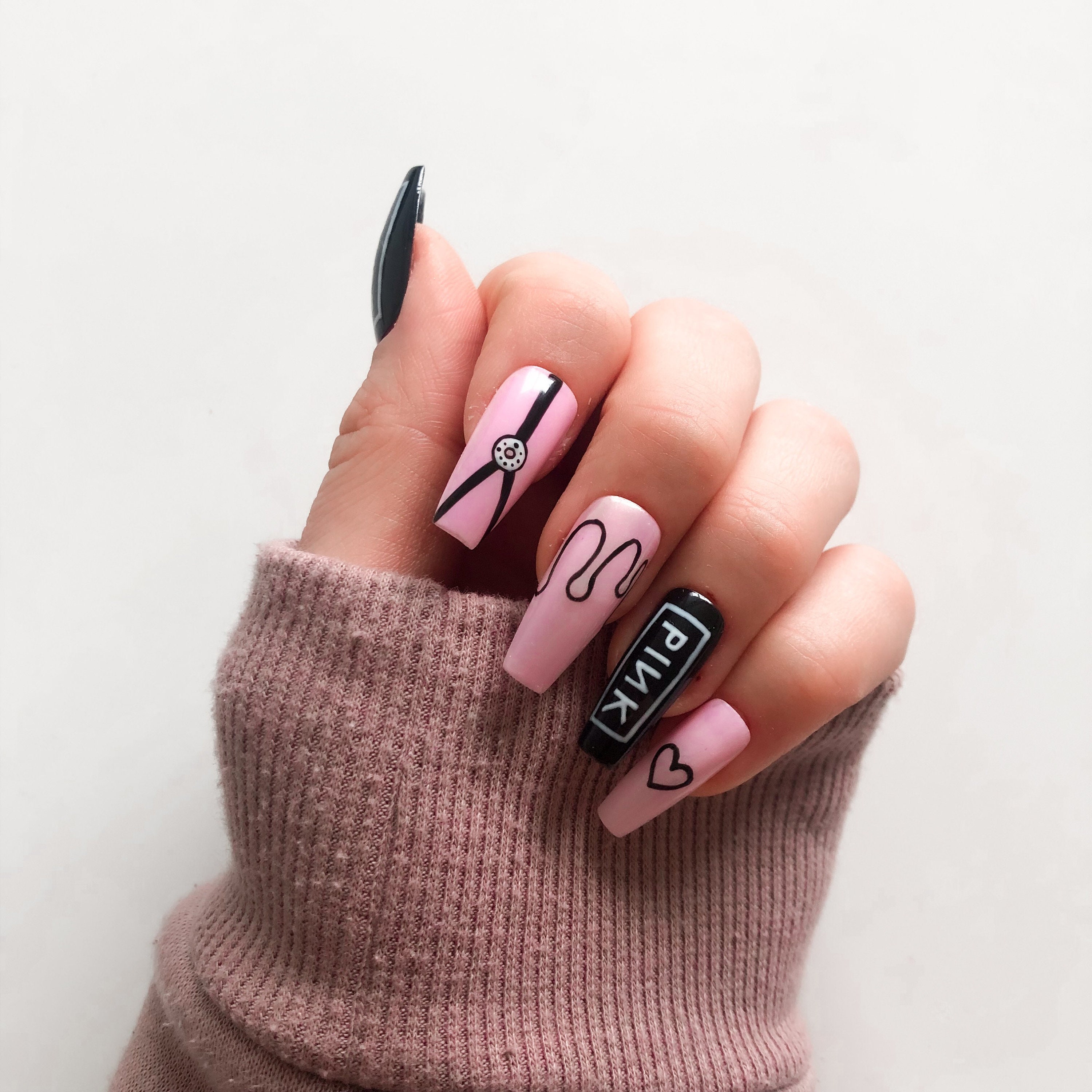 BLACKPINK Kpop 10 Press on Nails Artificial Fingernails Etsy Canada