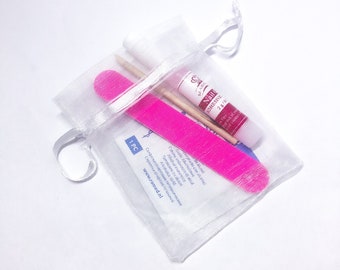 APPLICATION PREP KIT | for Press On Nails | Contents: nail glue, nail file, disinfectant swab, wooden stick