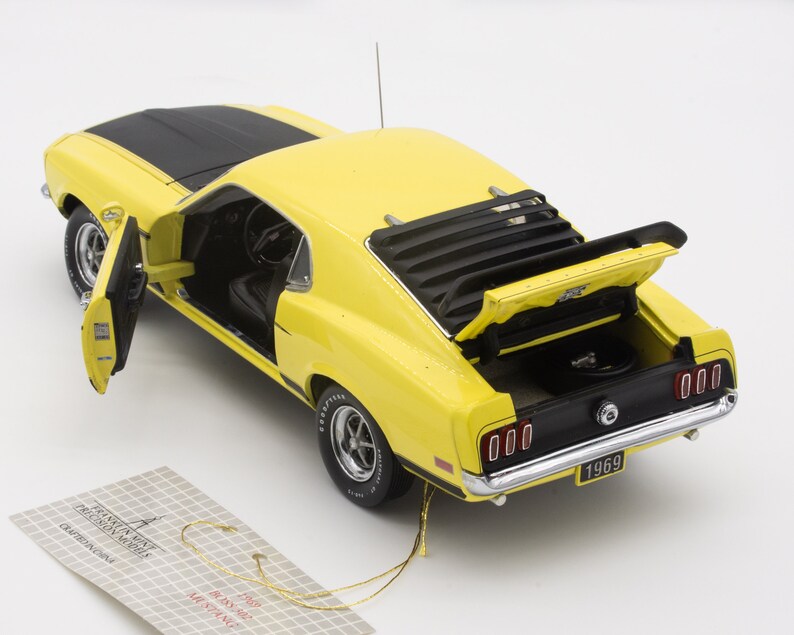 1969 Ford Mustang Boss 302,. Franklin Mint, Diecast, 1/24th Scale Etsy