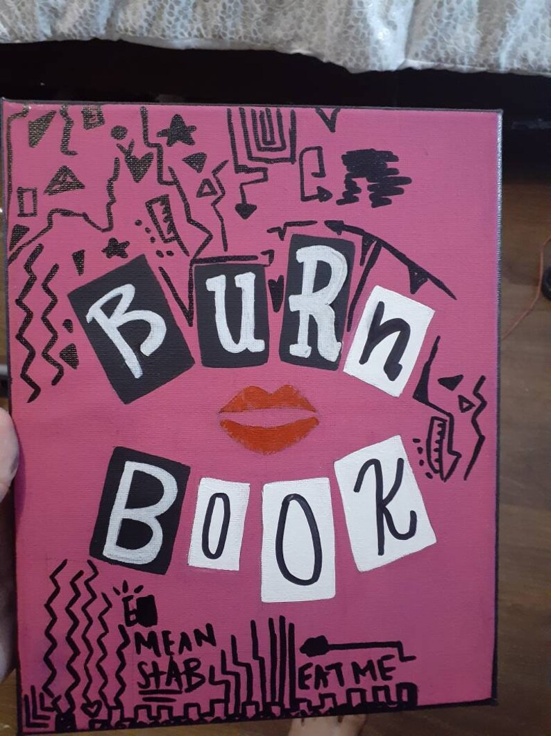 Burn book painting | Etsy