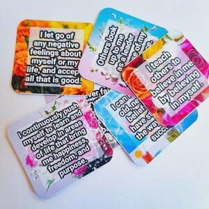 24 cartes numériques d'affirmation positive pour renforcer la confiance en soi et vous rendre la vie meilleure.