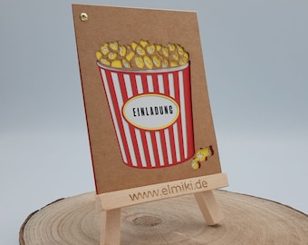 Einladung Kino Einladungskarten Kindergeburtstag Popcorn