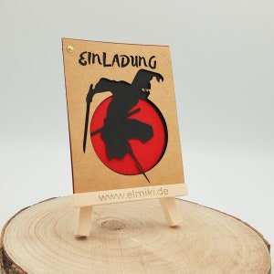 Ninja Einladungskarten Kindergeburtstag Einladung Ninja Kämpfer Karte Geburtstag
