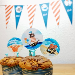 druckbares Piraten Party-Kit  Kindergeburtstag aus dem Drucker Piraten Geburtstag Schatzsuche ab 4 Jahre Matrose Piraten Spiele PDF Datei